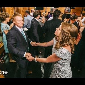 Beaded silver cocktail/formal dress